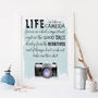 Life Is Like A Camera Inspirational Typography Print, thumbnail 7 of 10