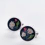 Cufflinks Real Flowers Leaves Hand Made 12mm, thumbnail 4 of 11
