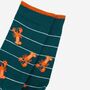 Men's Lobster Bamboo Socks Striped Green, thumbnail 3 of 5