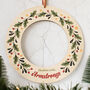 Personalised Christmas Wreath, Holly, thumbnail 5 of 6