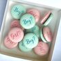 Gender Reveal Baby Party Macarons Gift Box Of 12, thumbnail 1 of 4