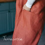 Personalized Linen Split Leg Apron For Potters, Artists And Bakers, thumbnail 10 of 10