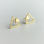 Sterling Silver Triangle Arrow Stud Earrings, thumbnail 5 of 7