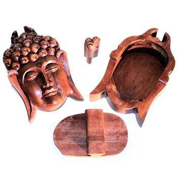 Buddha Hand Carved Wooden Bali Magic Box, 2 of 2
