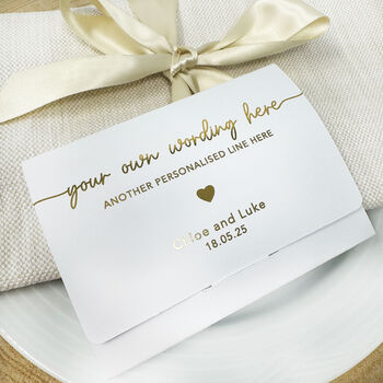 Bespoke Wedding Favour Scratch Card Holder Lotto Ticket Wallet, 5 of 10