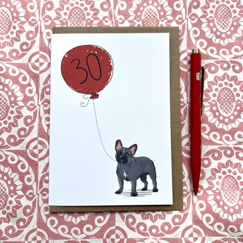 French Bulldog Birthday Card, 6 of 6