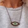 Handmade Ceramic Eye Pendant Necklace, thumbnail 1 of 11