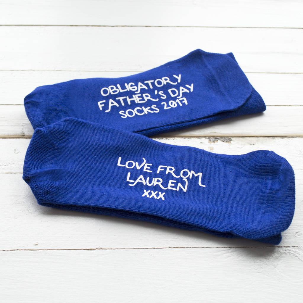 Personalised Obligatory Father's Day Socks By Solesmith