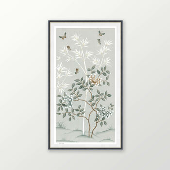 'Lilly' Peony Tree And Butterfly Chinoiserie Print, 7 of 11