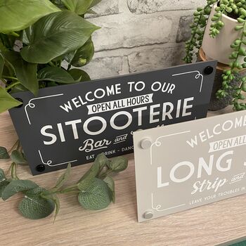 Welcome To The Long Soak Hot Tub Garden Sign, 12 of 12