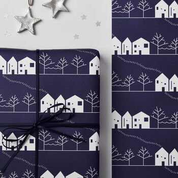 Winter Scene Christmas Wrapping Paper Set, 2 of 6