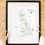 Personalised Football Map Print: Add Favourite Team, thumbnail 3 of 6