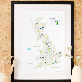 Personalised Football Map Print: Add Favourite Team, 3 of 6