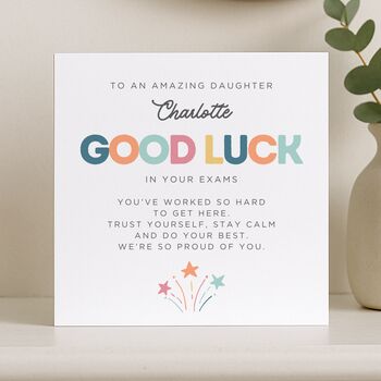 Good Luck In Your Exams Card For Daughter, 7 of 8