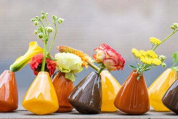 Tumbling Glass Vase Warm Orange, 5 of 5