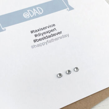 Personalised Hashtag Card For Dad, 2 of 6