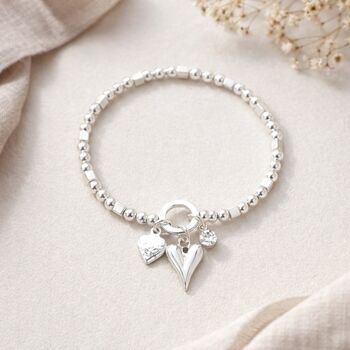 21st Birthday Heart Stretch Bracelet, 2 of 5