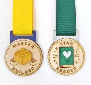 Wooden Star Reader Medal, 2 of 2