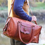 Personalised Brown Leather Holdall, thumbnail 6 of 12