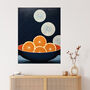 Citrus Circles Abstract Oranges Kitchen Wall Art Print, thumbnail 1 of 6