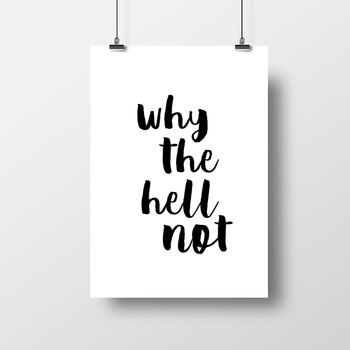 'Why The Hell Not' Poster, 2 of 2
