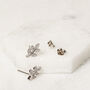Silver And Cubic Zirconia 50th Birthday Earrings, A Leaf For Every Decade, thumbnail 6 of 10