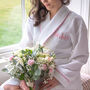 Personalised Waffle Dressing Gown With Coloured Piping, thumbnail 4 of 11