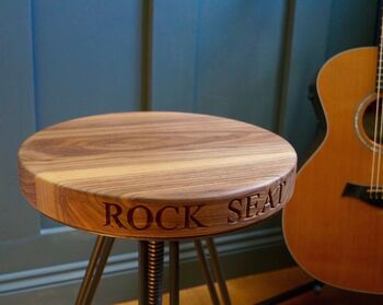 Personalised Wooden And Steel Stool, 3 of 4