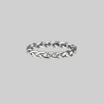 Plait Band Ring Sterling Silver, 3 of 4