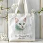 Personalised Tote Bag Cat With Love Hearts. 20 Different Breeds, thumbnail 9 of 12