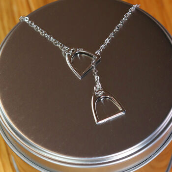Personalised Stirrup Necklace, Silver Or Gold, 4 of 11