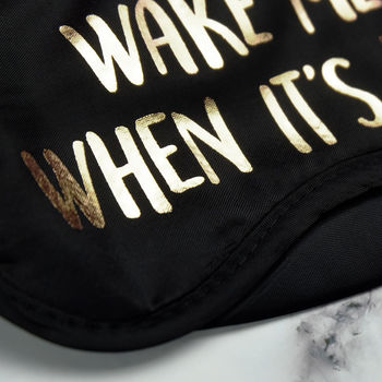 Wake Me Up When It's Summer Gold Foil Eye Mask, 3 of 3
