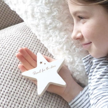 Reach For The Stars Personalised Wooden Star Keepsake, 3 of 3