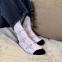 Personalised Simple Bow And Name Socks, thumbnail 5 of 7