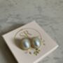Pearl Oval Statement Earrings, thumbnail 3 of 3
