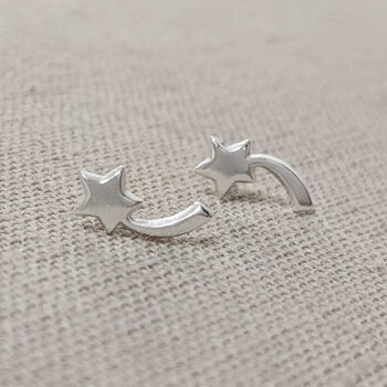 Sterling Silver Shooting Star Earrings, 2 of 5