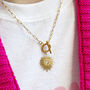 Sunburst Heart T Bar Necklace, thumbnail 7 of 10