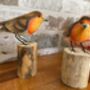 Robin Statue Sculpture Wooden Bird For Home Or Garden, thumbnail 7 of 8
