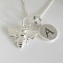 Personalised Sterling Silver Bumble Bee Necklace, thumbnail 2 of 4