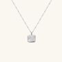 Square Pendant Silver Necklace, thumbnail 1 of 2