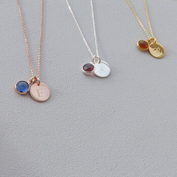 Personalised 18ct Gold Plated Birthstone Necklace, 7 of 7