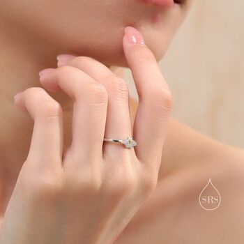 Sterling Silver Moth Ring, 7 of 12