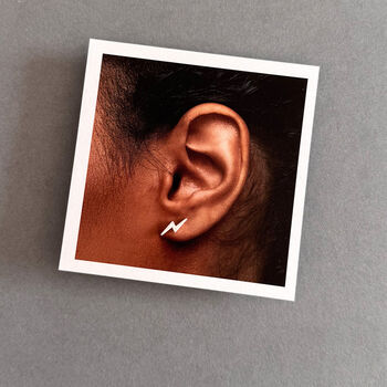 Force Of Nature Sterling Silver Lightning Bolt Earrings, 5 of 7