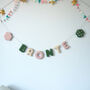 Handmade Personalised Clay Name Garland With Floral Design, thumbnail 1 of 5