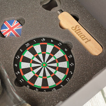 Personalised Darts Pint Glass With Flights Gift Set, 5 of 8