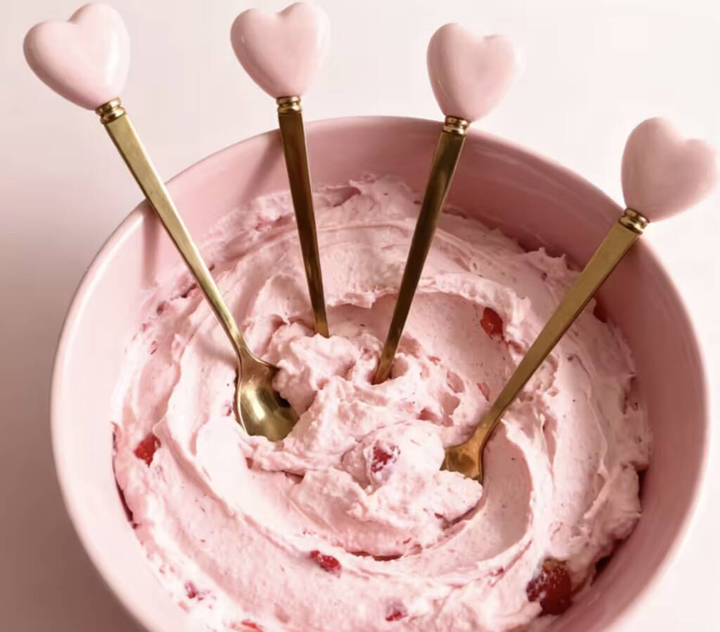 Pink Heart Fork Spoon Set, 1 of 3