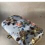 Light Blue Rectangular Floral Handcrafted Clutch, thumbnail 3 of 5