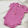 First Mother's Day Cherry Personalised Baby Grow, thumbnail 5 of 7