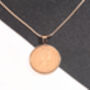 1976 50th Birthday Decimal One Penny Coin Pendant, thumbnail 3 of 5