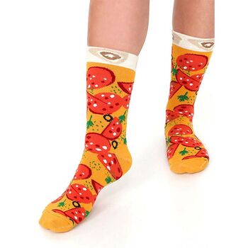 Christmas Gift Novelty Socks Pizza Socks Set Mix Colors, 4 of 10